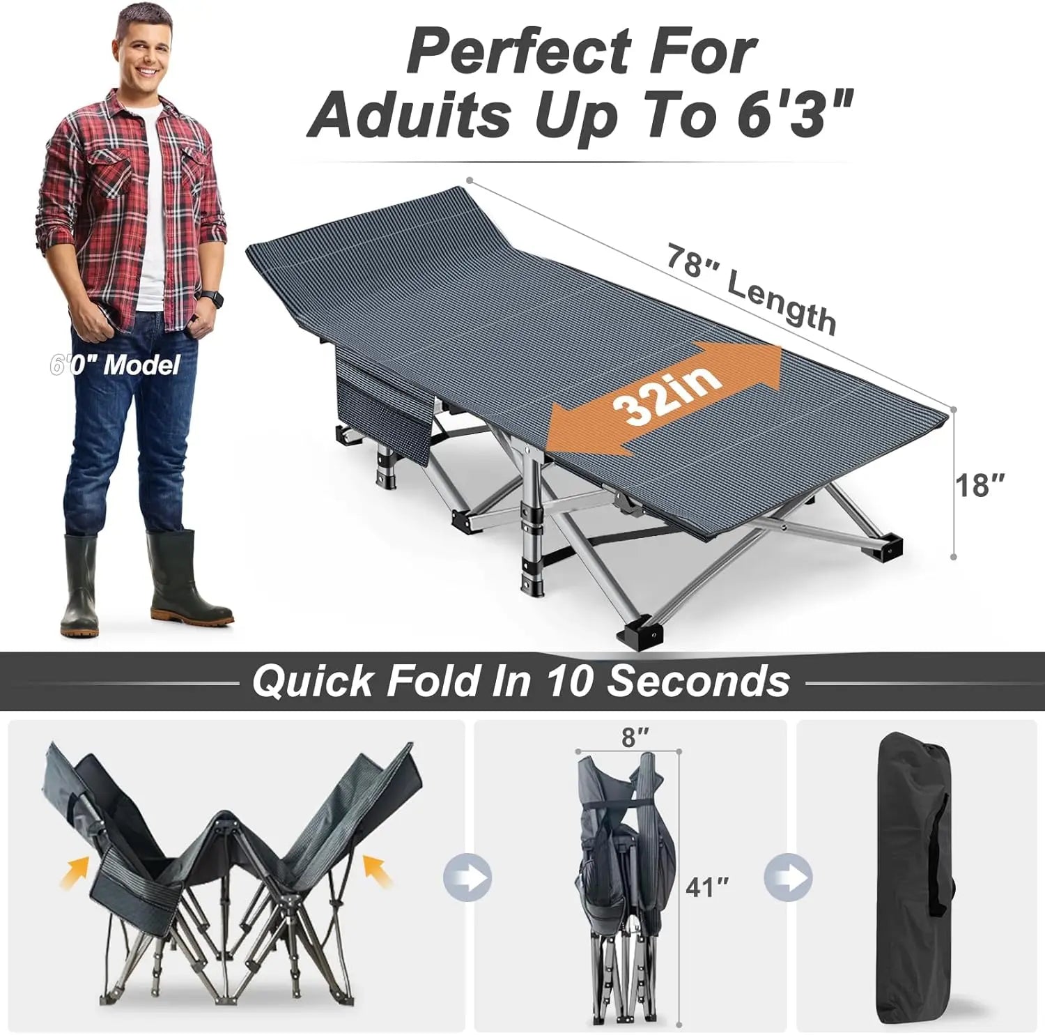 TrailStrong XXL Camp Cot